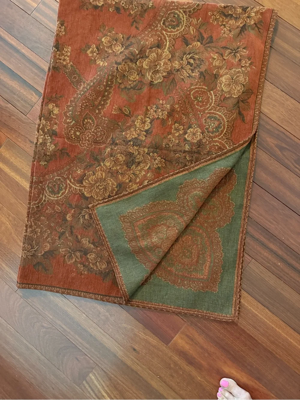 Antiquaria Throw Made In Italy For Limonta Home Inc Cotton Tapestry 50“ By 68 “ - Picture 2 of 6